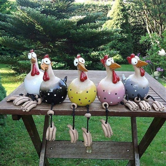 Venzani's | Keramik Huhn Garten Dekor