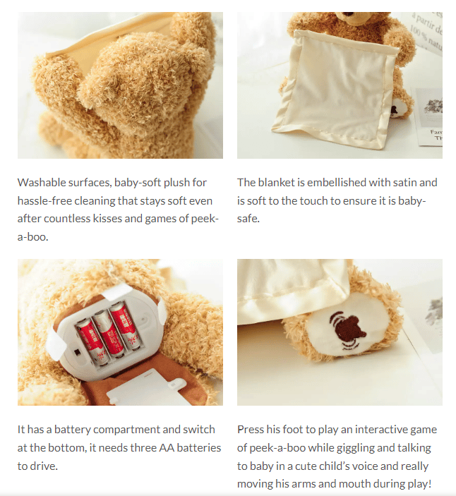 Peeksy™ - Peek-a-Boo Teddybär Spielzeug