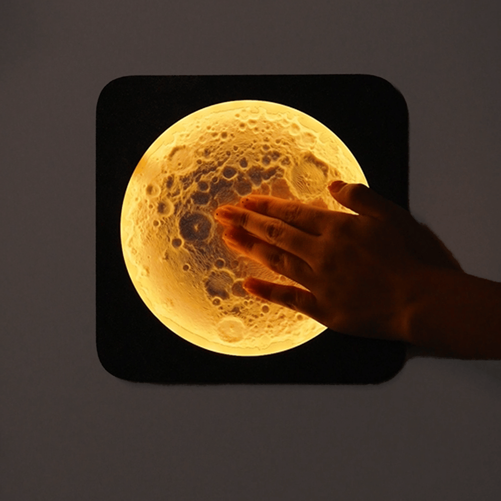 LunaGlow™ - 3D-gedruckte Mondlampe mit Smart-Touch und stufenloser Dimmfunktion Nachtlicht