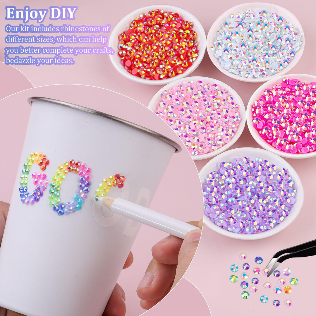 GlitzerWelt™ DIY-Bedazzle-Set – 48.000 Strasssteine in 60 Farben