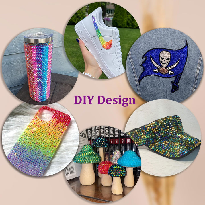 GlitzerWelt™ DIY-Bedazzle-Set – 48.000 Strasssteine in 60 Farben