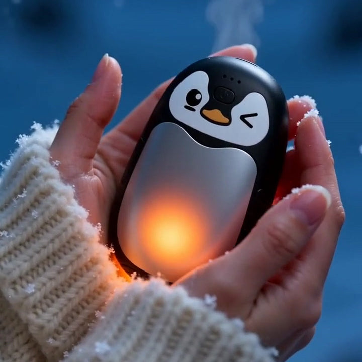 PinguinWärme™ Wiederaufladbarer 2-in-1 Handwärmer