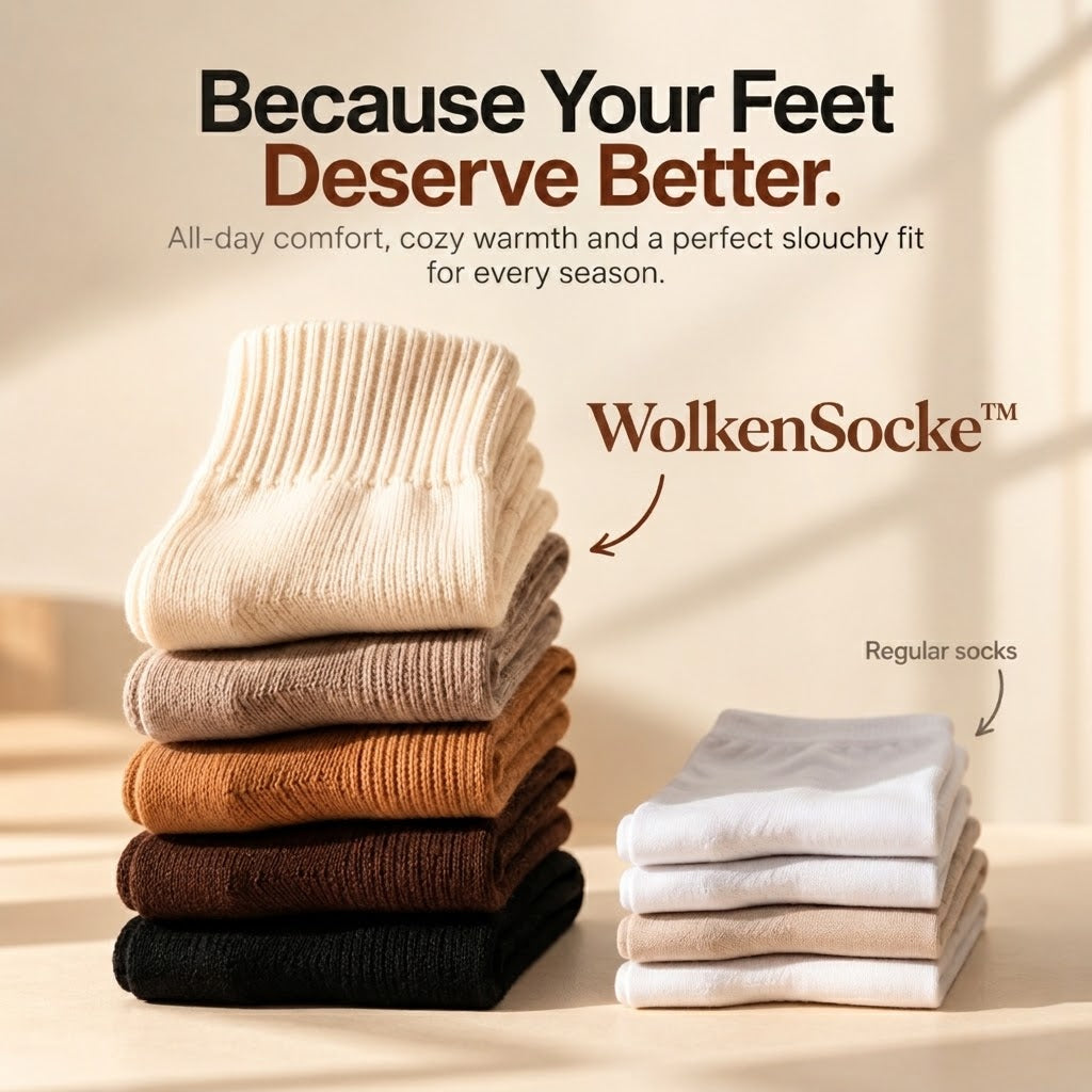 WolkenSocke™ Gemütliche Slouchy Strick-Socken