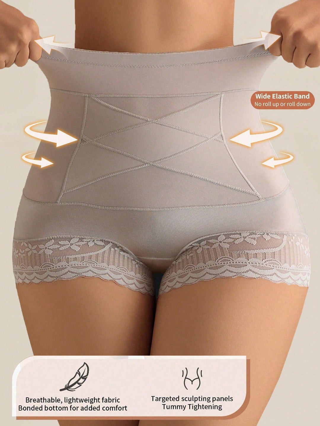 LuminaFit™ 4er-Pack High-Waist Spitzen-Miederslips