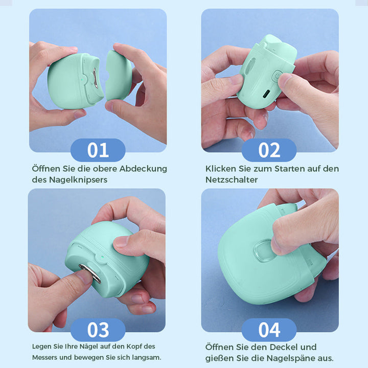 Elektrischer Nagelknipser | Mühelose Präzision | Schonend & Sicher | Ergonomisches Design