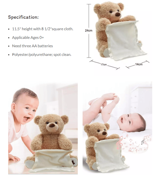 Peeksy™ - Peek-a-Boo Teddybär Spielzeug
