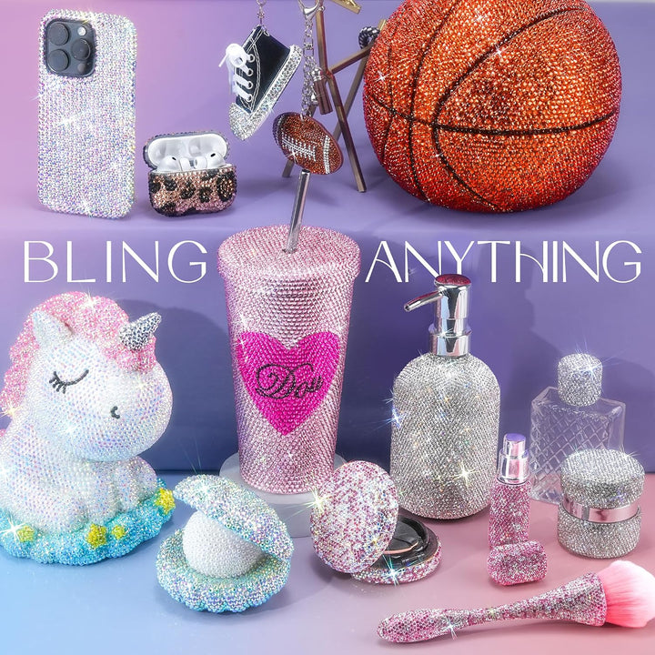 GlitzerWelt™ DIY-Bedazzle-Set – 48.000 Strasssteine in 60 Farben
