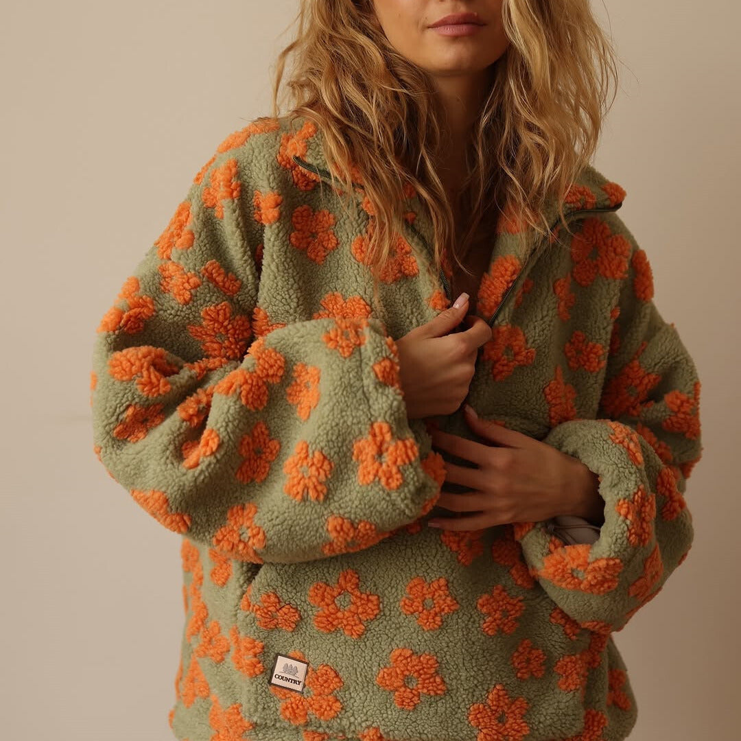 BlütenKuschel™ Weicher Fleece-Pullover für Damen