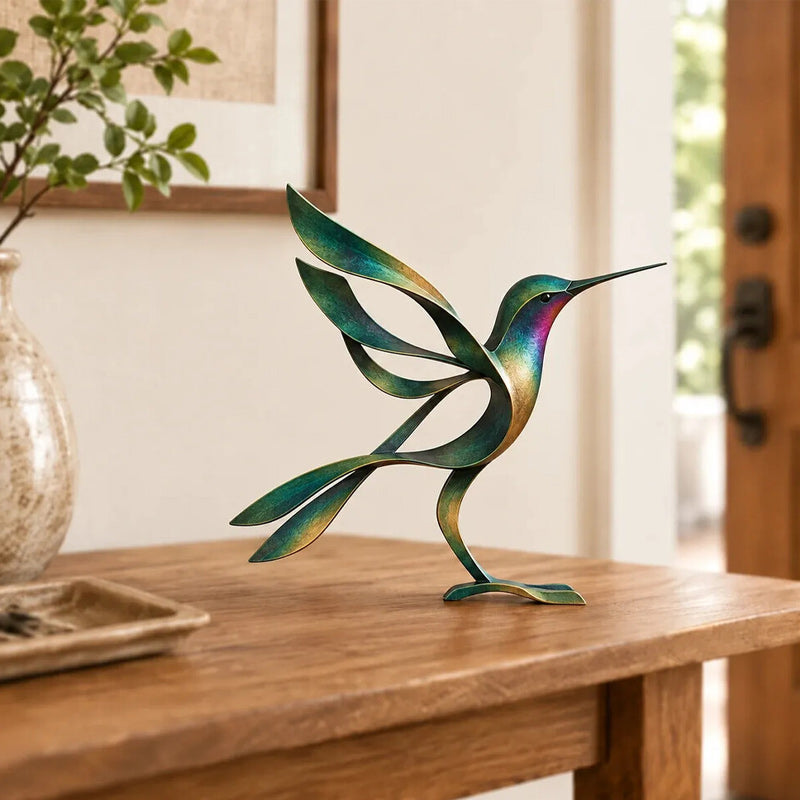 VogelEleganz™ Dekorative Vogelskulpturen aus Metall