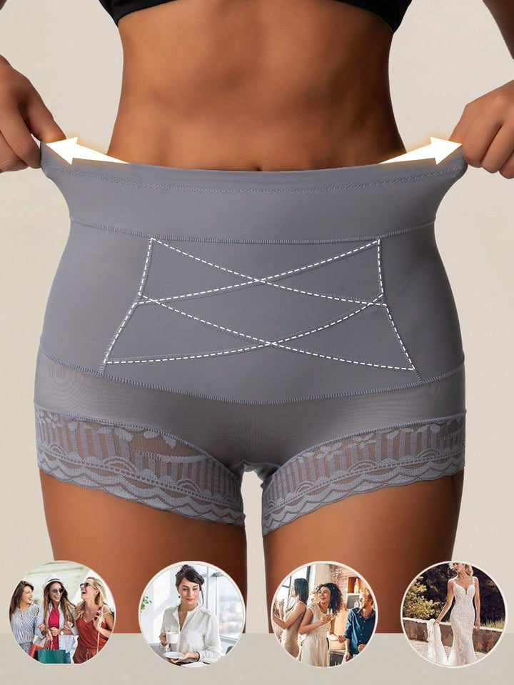 LuminaFit™ 4er-Pack High-Waist Spitzen-Miederslips