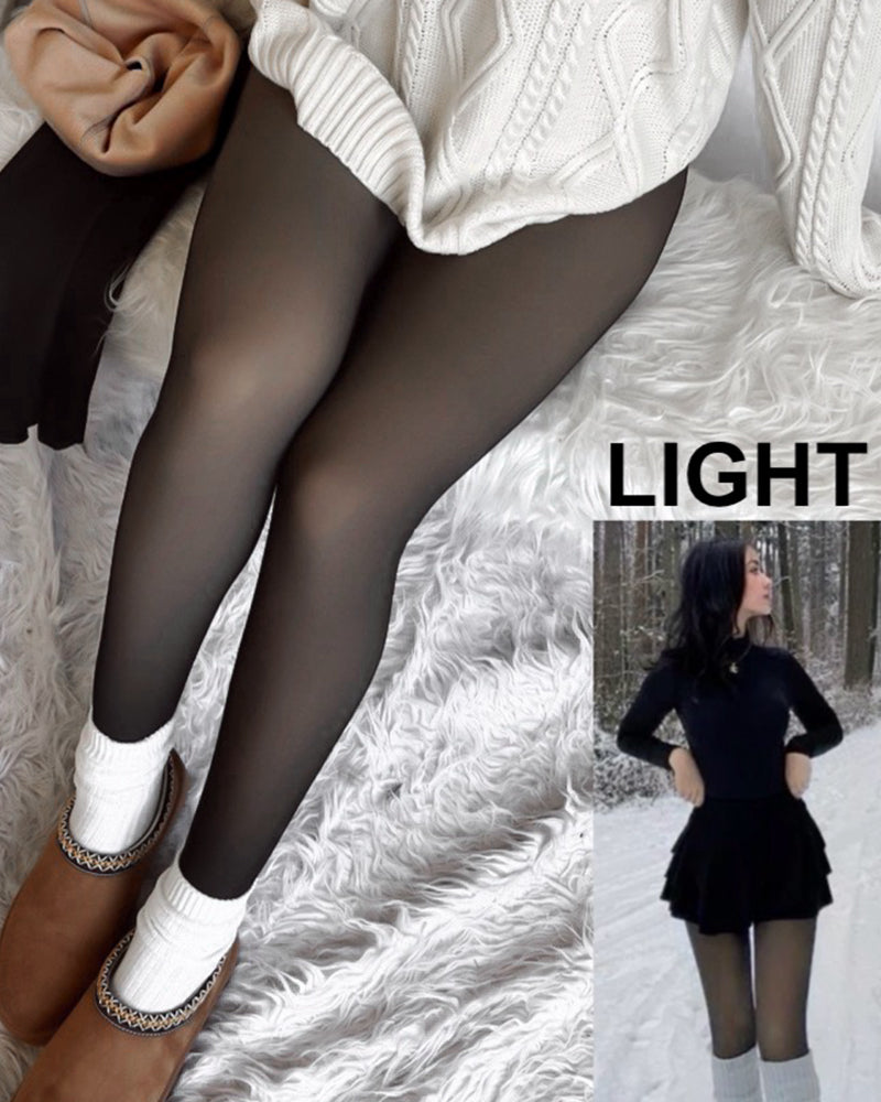 WärmeSilhouette™ Transparente Thermostrumpfhose mit Fleecefutter