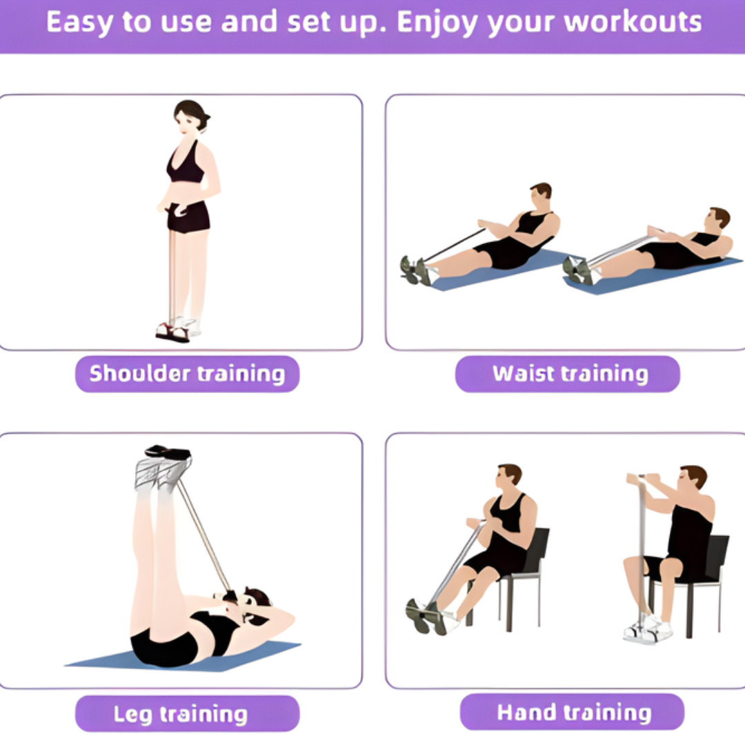 BandTrainer 1+1 GRATIS: Elastisches Einfach-Zu-Tragen Eignung-Pedalband-Trainerin