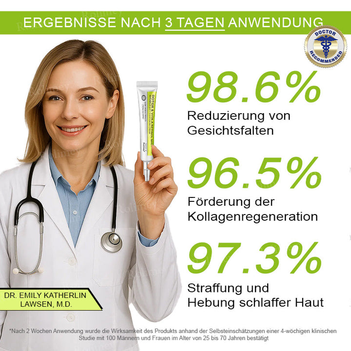 💫👨‍⚕️Jetzt jugendliche Haut zurückgewinnen 💫Rolimey® Botox & Vita-A Retinol Shot Falten-Lift Straffungscreme