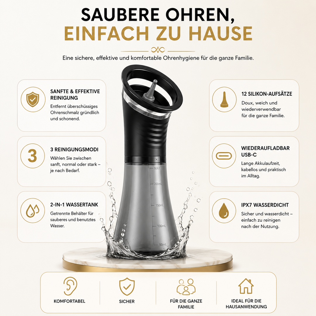 OhrKlar™ Doppelkammer-Ohrreiniger