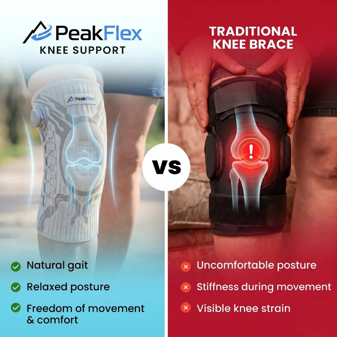 Die Peakflex-Kniebandage bietet zuverlässige Unterstützung für täglichen Komfort