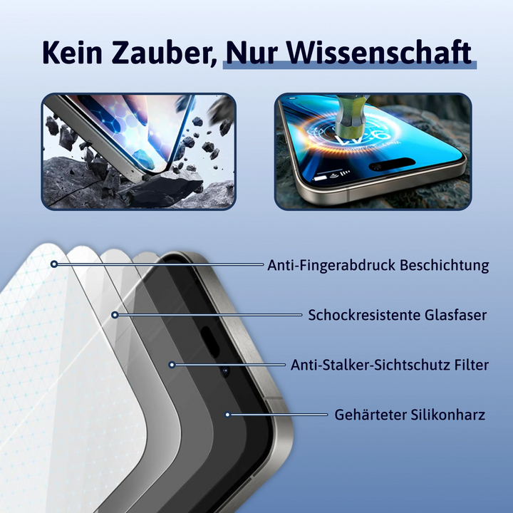 EvoShield™ 3-in-1-Displayschutz für das iPhone mit 9H-Schutz