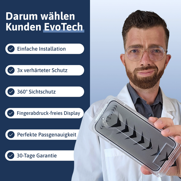 EvoShield™ 3-in-1-Displayschutz für das iPhone mit 9H-Schutz