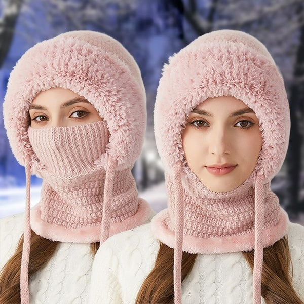 KopfWärme™ 4-in-1 Gefütterte Wintermütze mit Gesichtsschutz