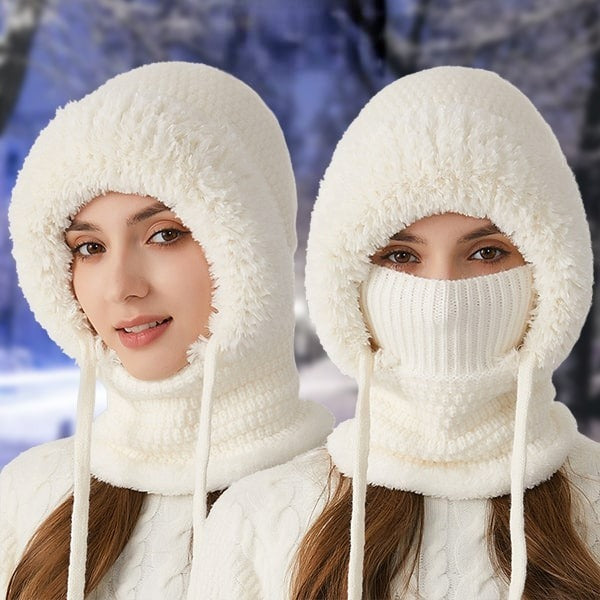 KopfWärme™ 4-in-1 Gefütterte Wintermütze mit Gesichtsschutz