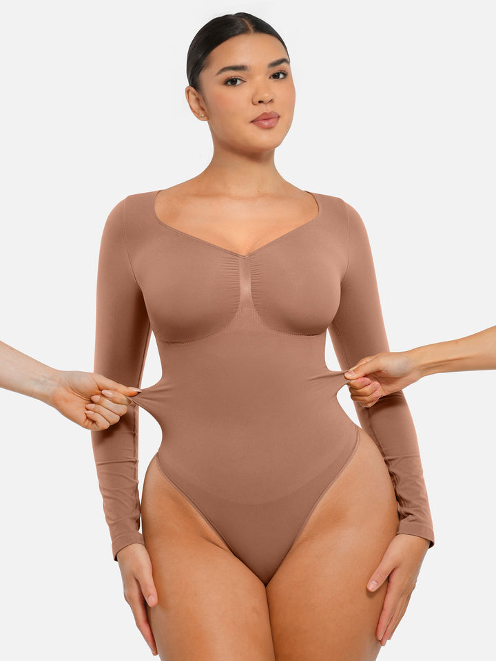 Curvevo™ Nahtloser Langarm-Bodysuit