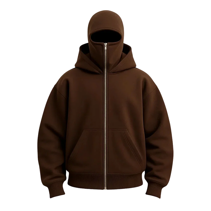 SchattenSchutz™ Unisex-Kapuzenjacke mit Vollgesichts-Reißverschluss