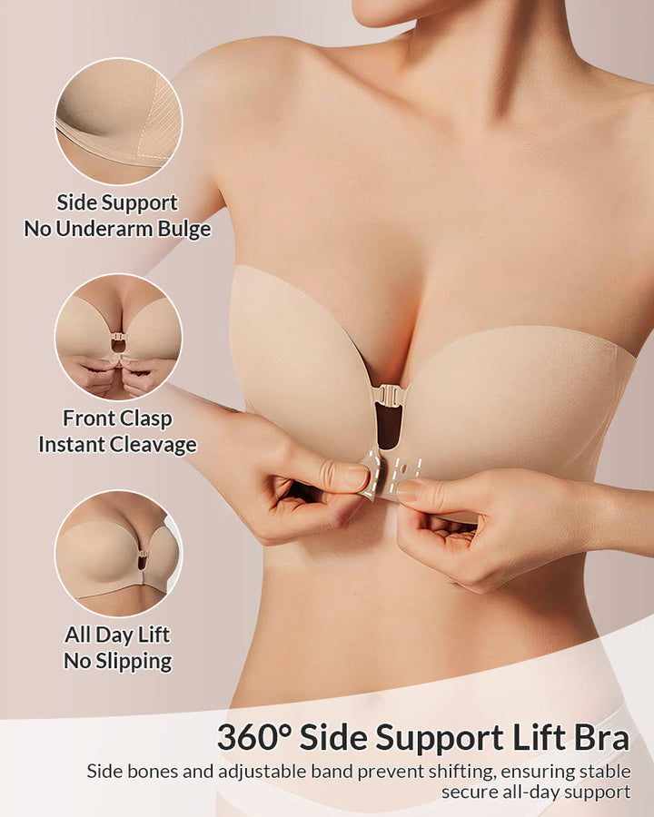 AuraLift™ Nahtloser Push-Up-BH mit Frontverschluss