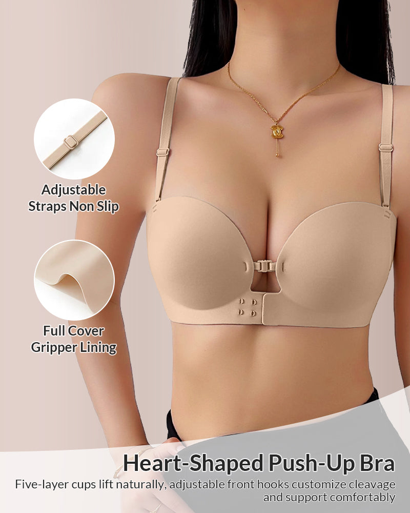 AuraLift™ Nahtloser Push-Up-BH mit Frontverschluss