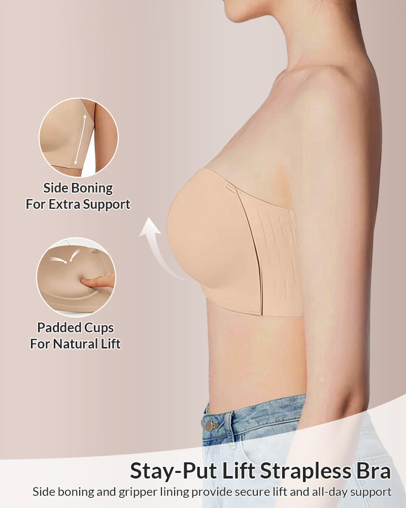 AuraLift™ Nahtloser Push-Up-BH mit Frontverschluss