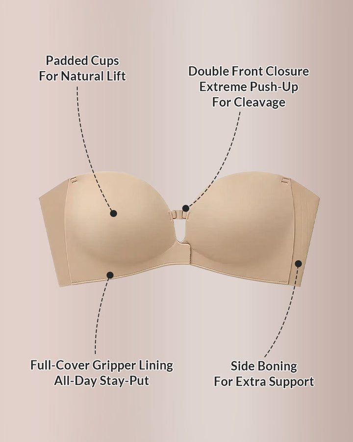 AuraLift™ Nahtloser Push-Up-BH mit Frontverschluss