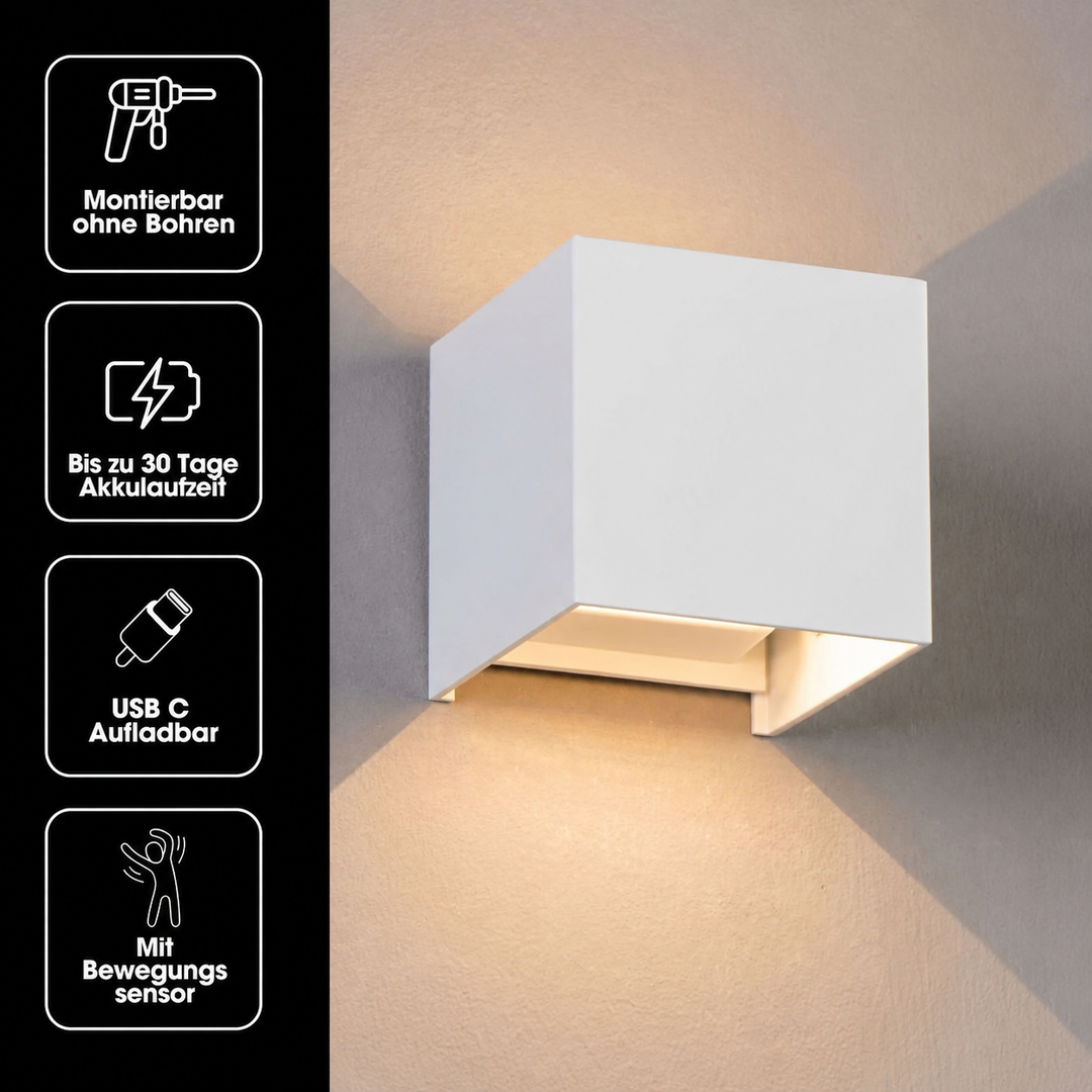LichtAura™ Moderne LED-Wandleuchte mit Bewegungssensor