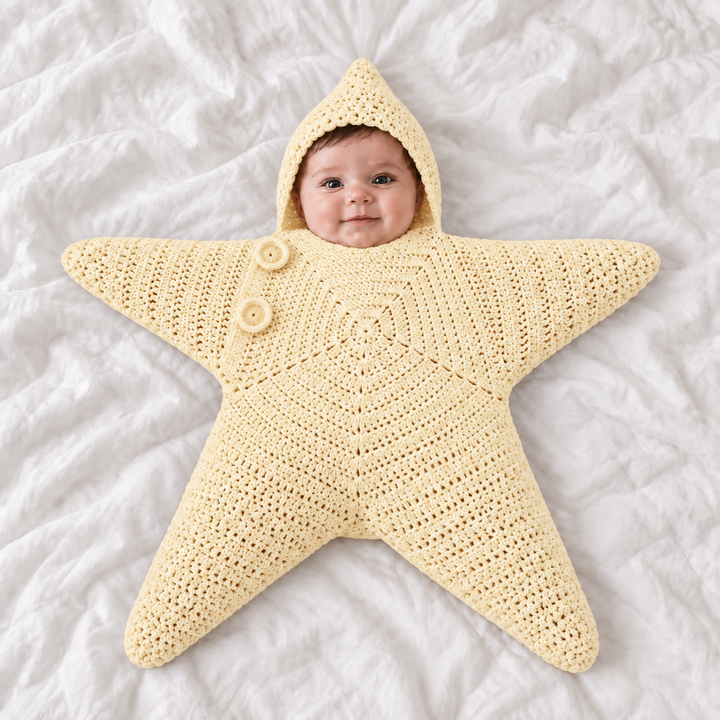 SternKuschel™ Gestrickter Baby-Einschlaganzug