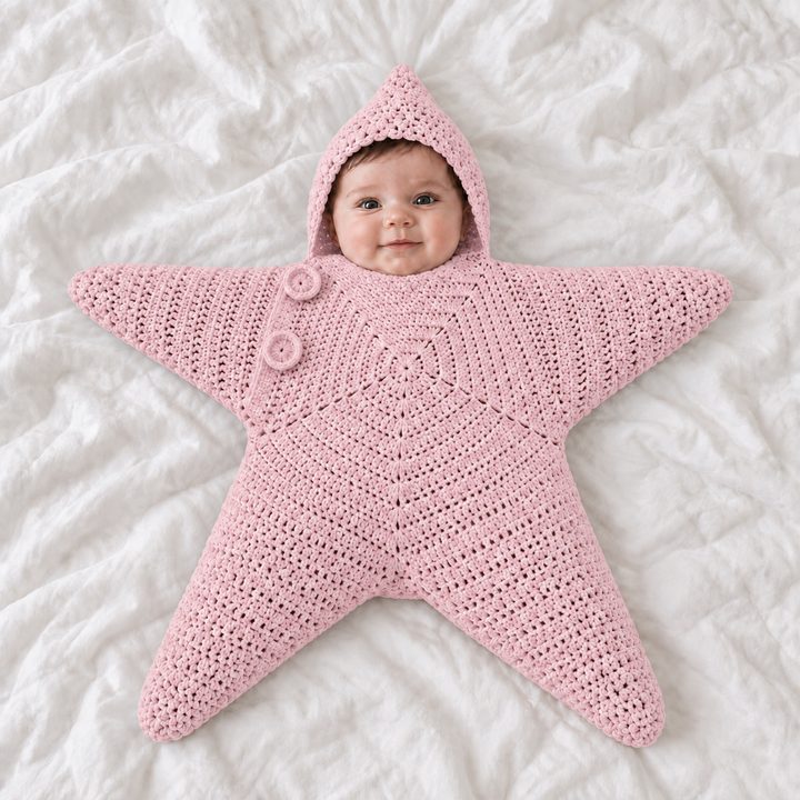 SternKuschel™ Gestrickter Baby-Einschlaganzug