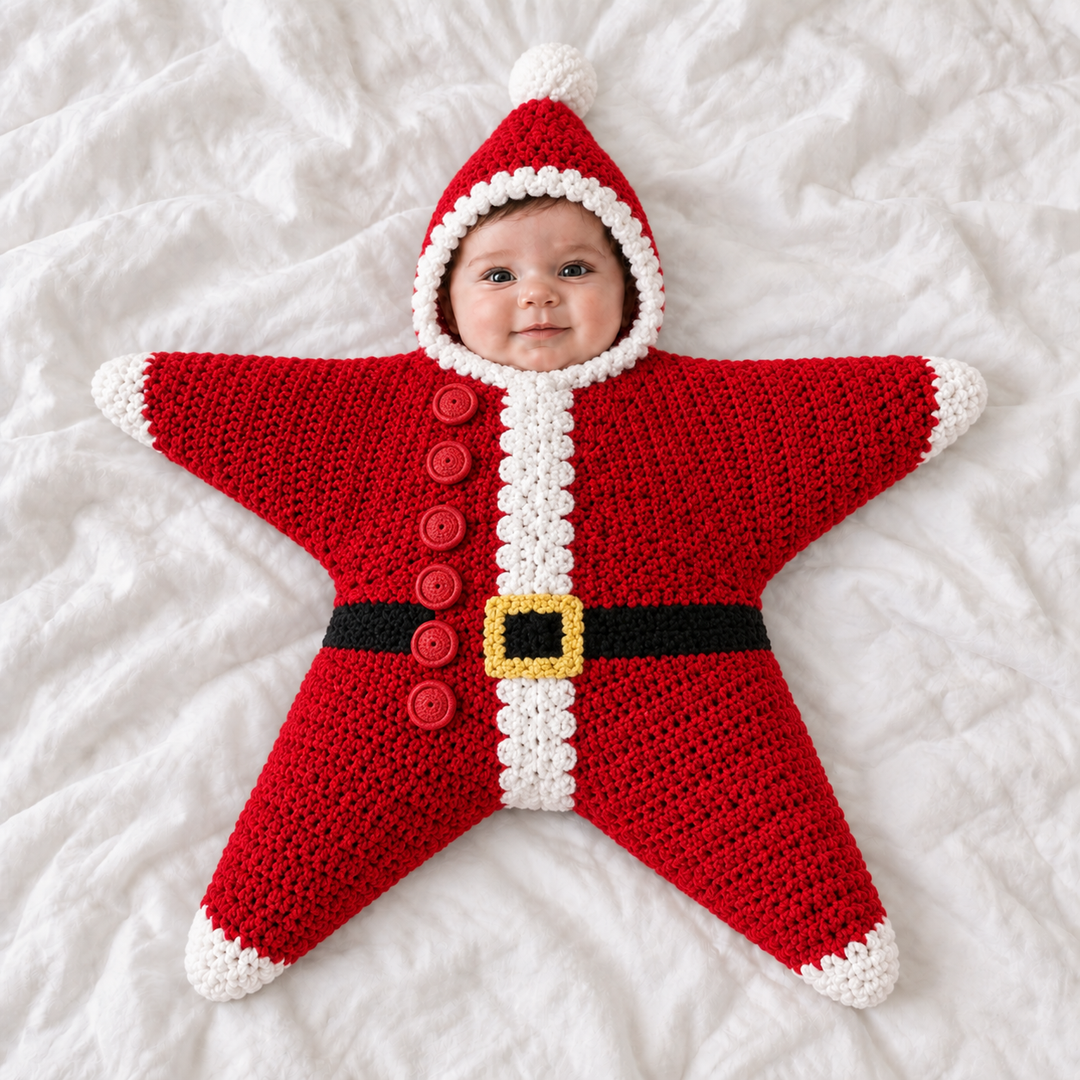 SternKuschel™ Gestrickter Baby-Einschlaganzug