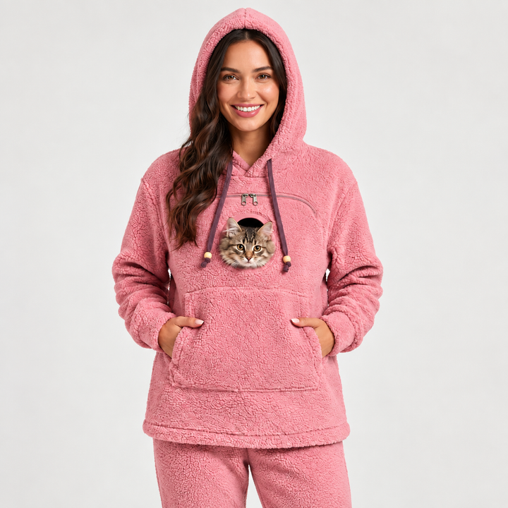 KatzenKuschel™ Flauschiger Katzen-Hoodie für Damen