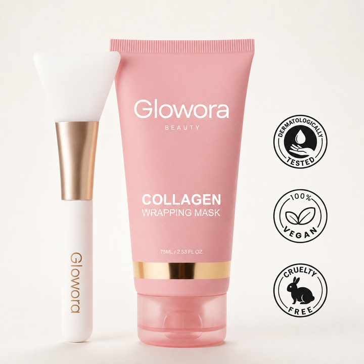 KollagenGlanz™ Bio-Kollagenmaske mit Pinsel