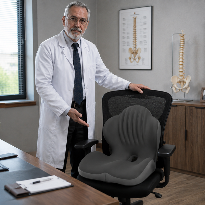 SitzWohl™ Ergonomisches Sitzkissen mit Rückenstütze