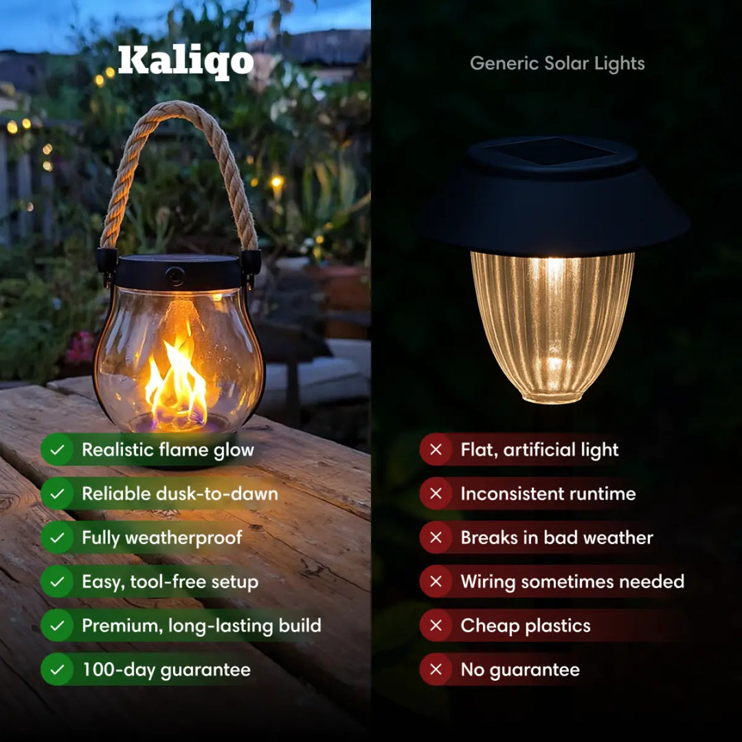 Kaliqo™ – Solar-Laternen für den Außenbereich (4er-Set)