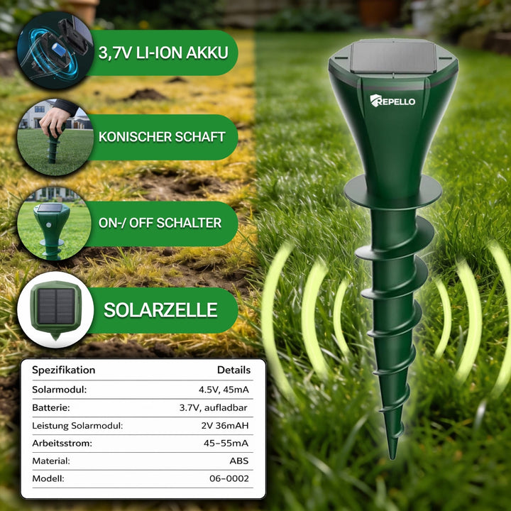 BodenWacht™ Ultraschall-Tiervertreiber