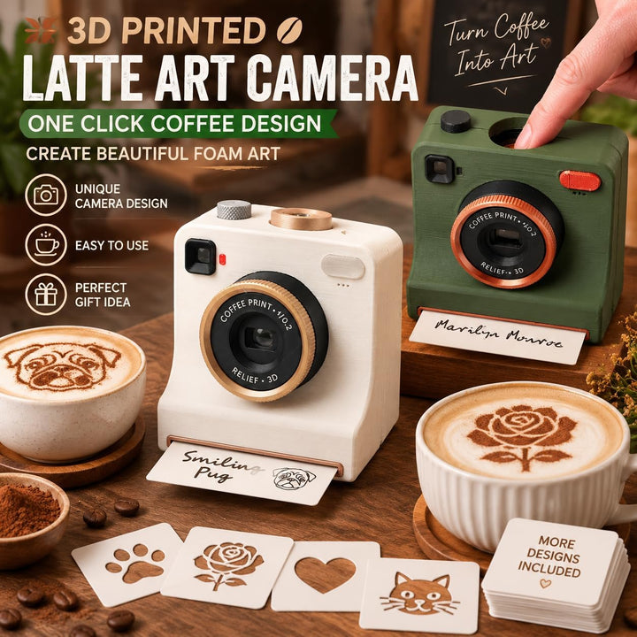 KaffeeKunst™ Kreativer Latte-Art-Schablonendrucker