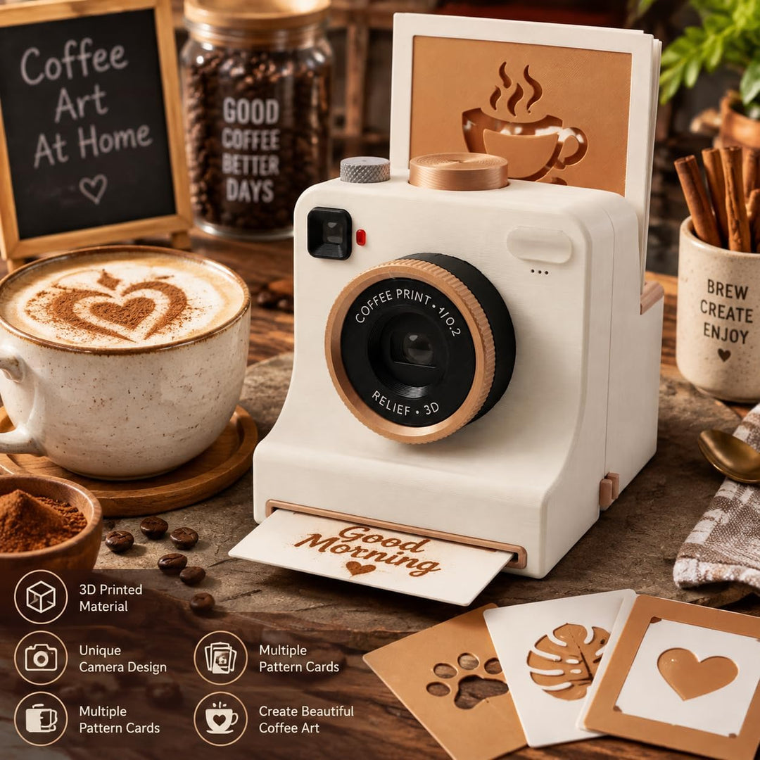 KaffeeKunst™ Kreativer Latte-Art-Schablonendrucker