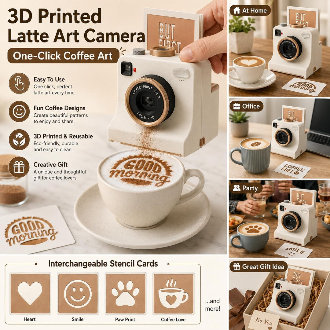 KaffeeKunst™ Kreativer Latte-Art-Schablonendrucker