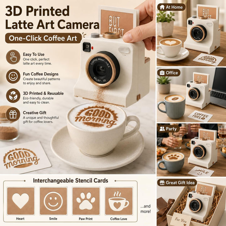 KaffeeKunst™ Kreativer Latte-Art-Schablonendrucker
