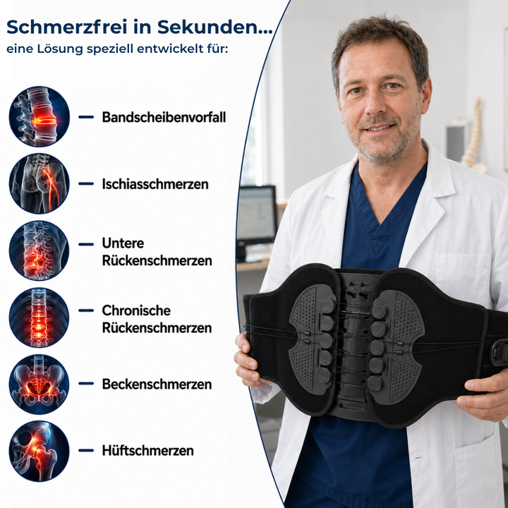 RückenStark™ Verstellbarer Lendenstützgürtel