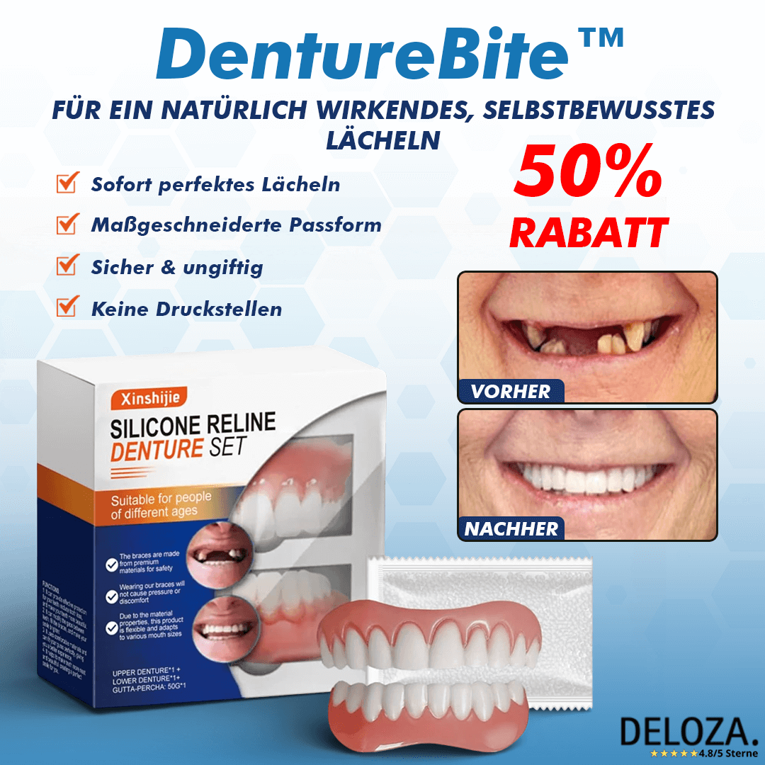 DentureBite™ – Für ein natürlich wirkendes, selbstbewusstes Lächeln [50 % Rabatt]