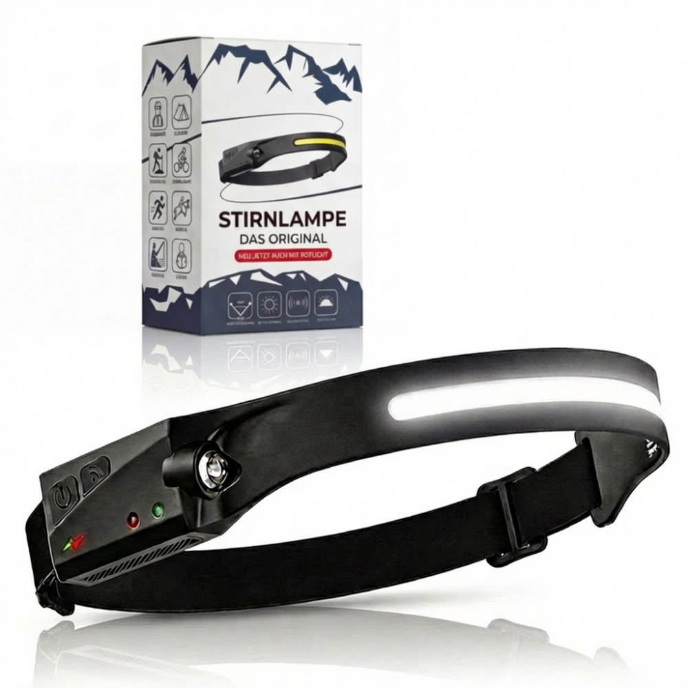 KopfLicht™ LED-Stirnlampe mit Weitwinkellicht