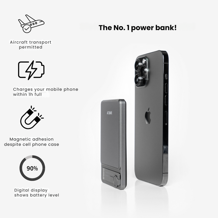 NordCharge Magnetische Powerbank mit starkem Halt und Schutz