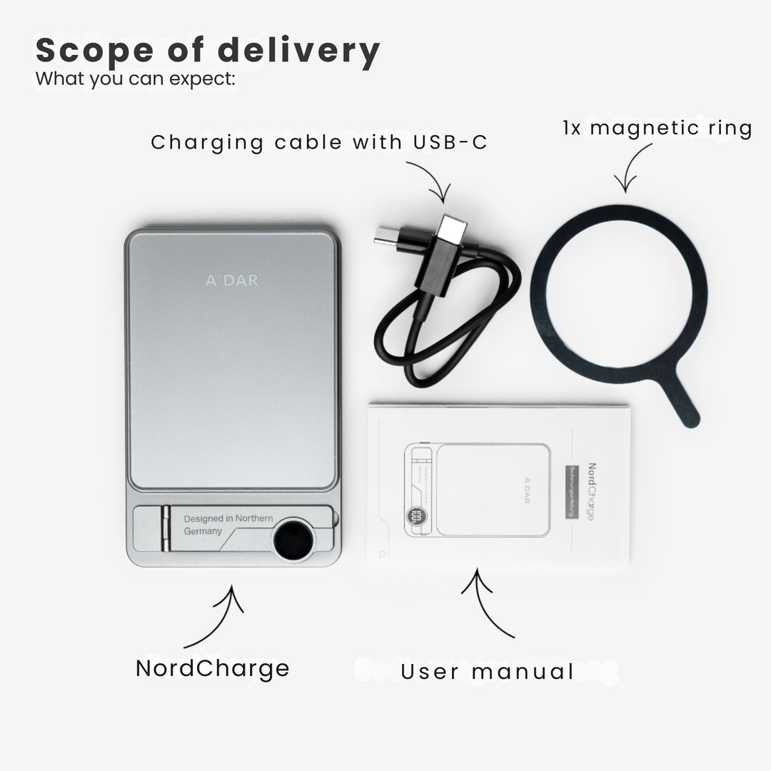 NordCharge Magnetische Powerbank mit starkem Halt und Schutz