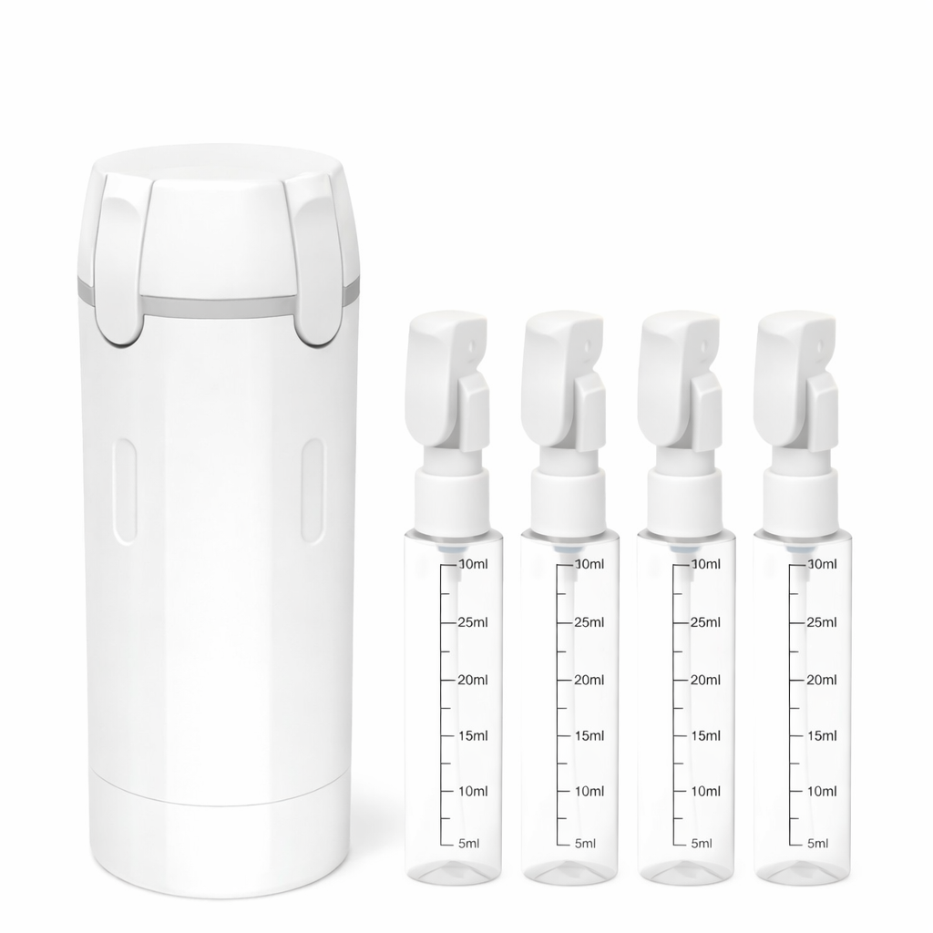 Packelle™ – 4-in-1 Reisespender für maximale Platzersparnis
