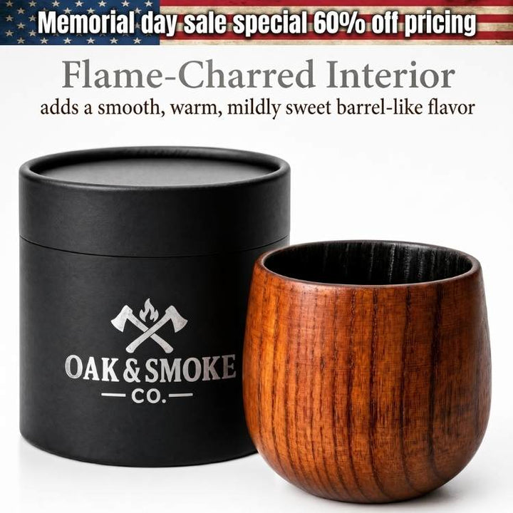 Handgefertigter Whiskybecher aus Holz – Sonderangebot zum Memorial Day