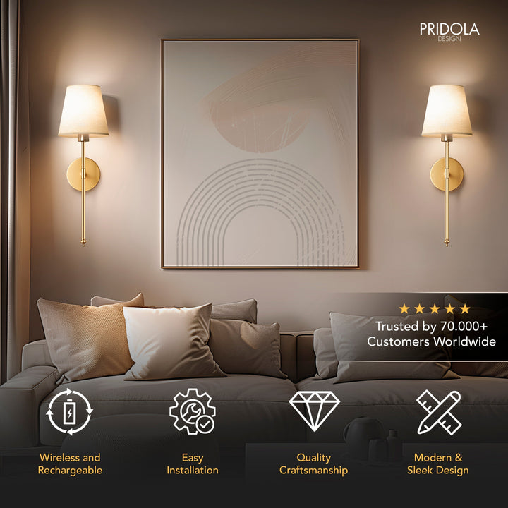 Kabellose Wandleuchten (2er-Set)